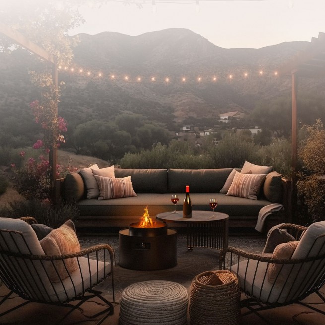 Semineu pe gaz pentru exterior Planika, MOON